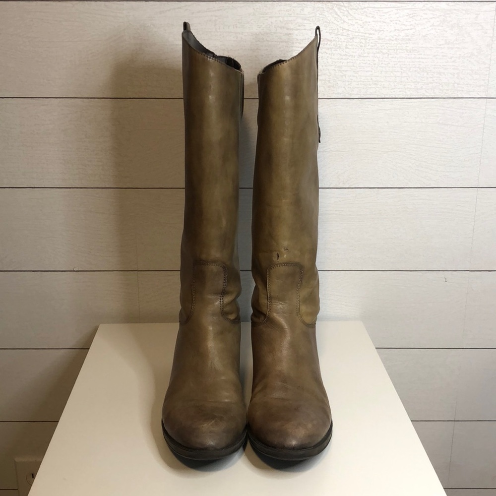 Sam Edelman Penny Boots Olive Leather Women’s 9.5